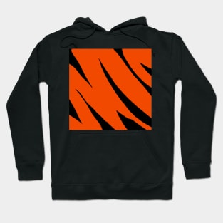 Black and Orange Tiger Print Hoodie